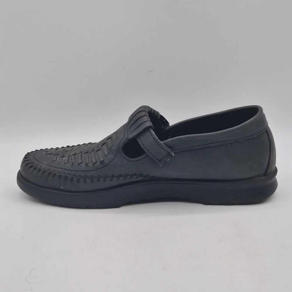 Dexter Walkmocs Shoes Mens Size 7 Gray Leather‎ Buckle Moccasins Casual Made USA